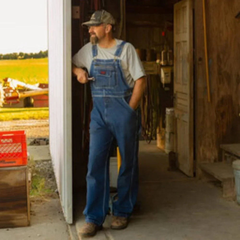 Five Brothers Denim Workwear Utility Bib Overalls Size 34 X 32 - Picture 1 of 11